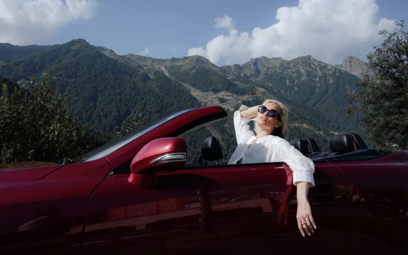 Фотопутешествие в Красную Поляну на кабриолете Lexus