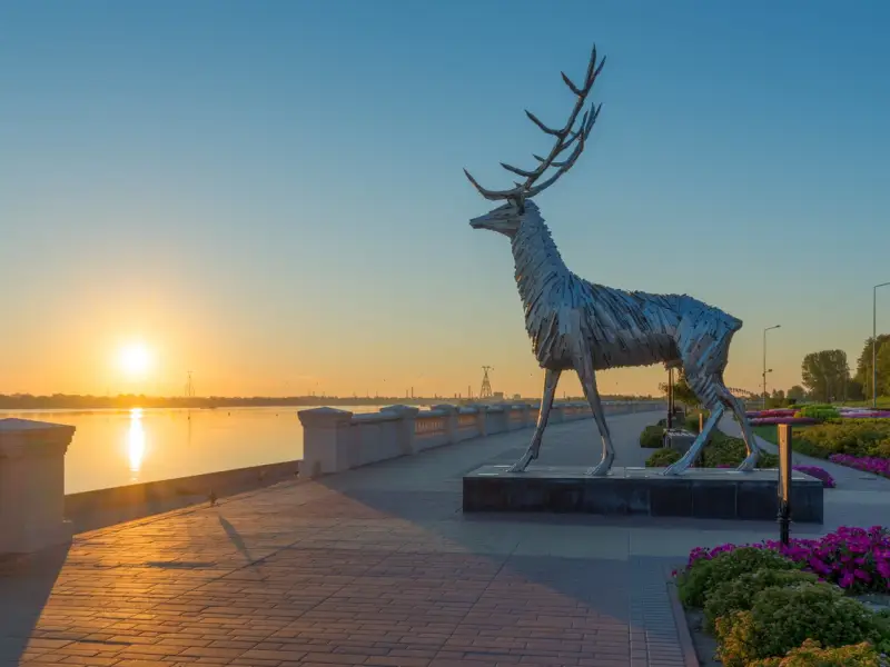 Огни ночного Нижнего Новгорода