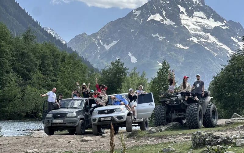 Джиппинг к Белому водопаду Архыза